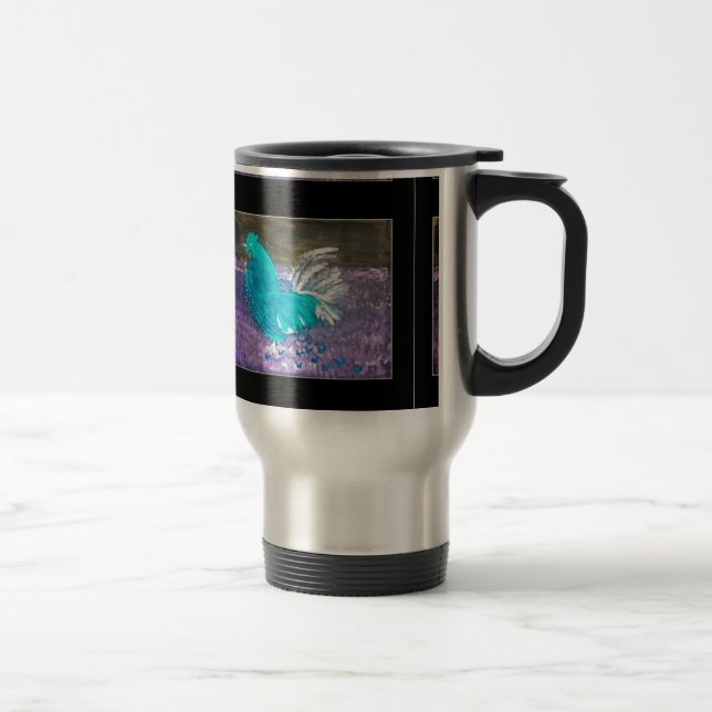 Caneca Térmica Frango de Arte de Pássaro Quirky (Direita)
