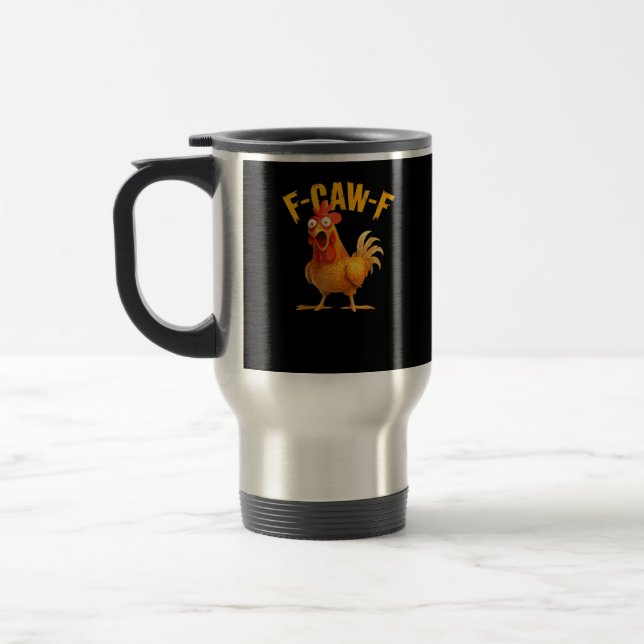 Caneca Térmica Frango F-Caw-F engraçado Frango F-Caw-F Clássico L (Esquerda)