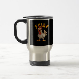 Caneca Térmica Frase de efeito engraçada de galinha e galo F-Awk-