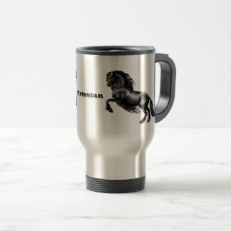 Caneca Térmica Frísia, cavalo de garanhão negro, a beleza negra