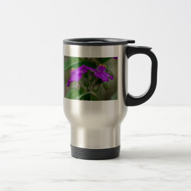 Caneca Térmica Fuchsia Spiderwort Gêmeos de flor selvagem present (Direita)