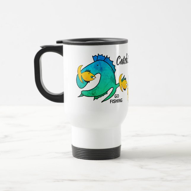 Caneca Térmica Fui pescar Pegue e Coma (Esquerda)