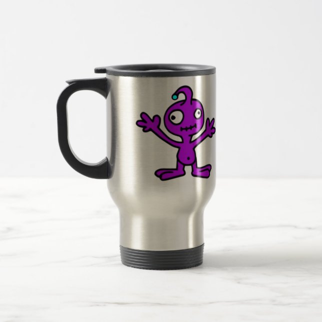 CANECA TÉRMICA FUNÇÃO CIENTÍFICA DE FUNDO DE CARTÃO DE ALIENÍGENA (Esquerda)