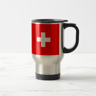 Caneca Térmica Fundo editável, a bandeira da suiça