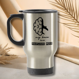 Caneca Térmica Funny My Brain is on Airplane Mode Coworker Gift