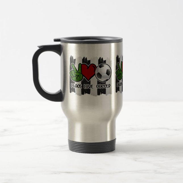 Caneca Térmica Futebol Peace and Love (Esquerda)