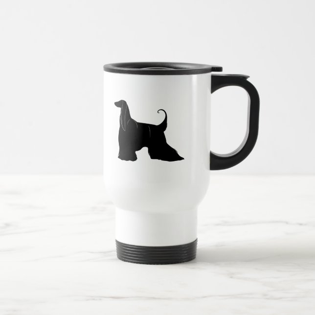 Caneca Térmica Galgo afegão na silhueta (Direita)