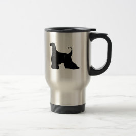 Caneca Térmica Galgo afegão na silhueta