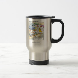 Caneca Térmica Galinha Atravessando Estrada Engraçado Viagem Engr