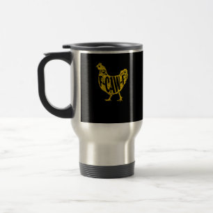 Caneca Térmica Galinha Engraçada F-Caw-F Galinha Avicultura Galo