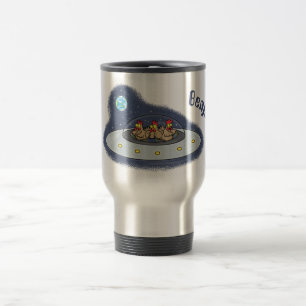 Caneca Térmica Galinhas engraçadas na ilustração de desenhos anim