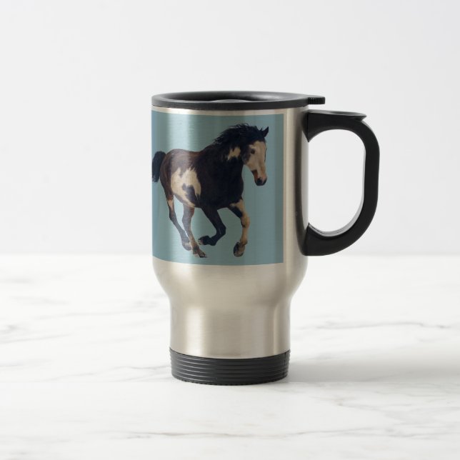 Caneca Térmica Galopagem Selvagem Pinto Cavalo de Tintas American (Direita)