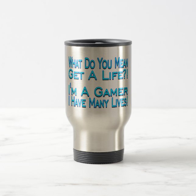 Caneca Térmica Gamer de muitas vidas (Centro)