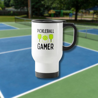 Caneca Térmica Gâmetas e Bola do Jogador de Pickleball