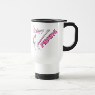 Caneca Térmica Gancho De Pesca Rosa