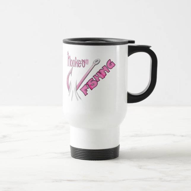 Caneca Térmica Gancho De Pesca Rosa (Direita)