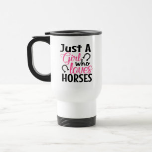 Caneca Térmica Garota Ama Cavalos Ocidental Cowgirl Fofo Cavalo