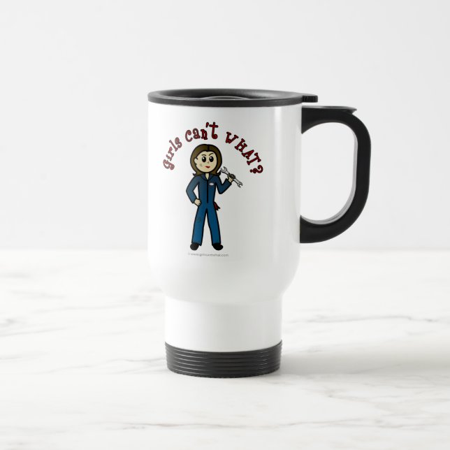 Caneca Térmica Garota Mecânica Clara (Direita)
