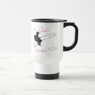 Caneca Térmica Garota pescando arte