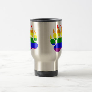Caneca Térmica Garra de urso gay arco-íris incrível