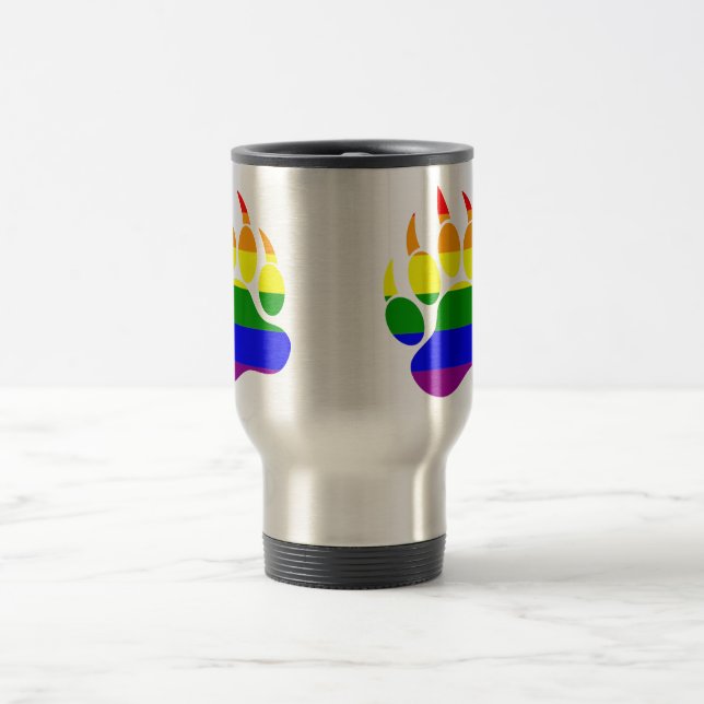 Caneca Térmica Garra de urso gay arco-íris incrível (Centro)