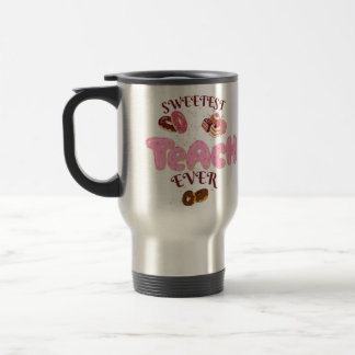Caneca Térmica Garrafa Térmica de Donuts Fofos Sweetest Teach Eve