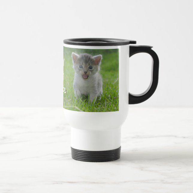 Caneca Térmica Gatinho-de-erva-doce, pequenino, mas feroz (Direita)
