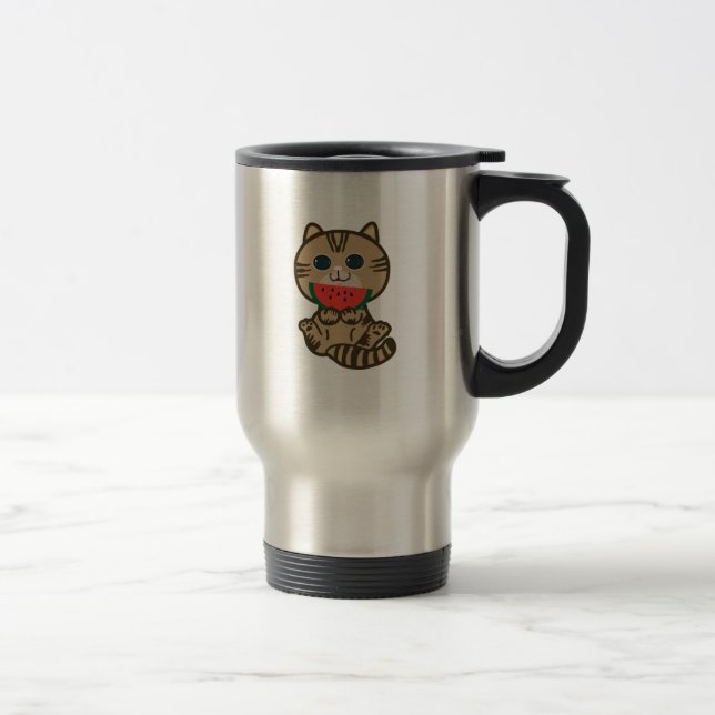 Caneca Térmica gatinho e melancia (Direita)