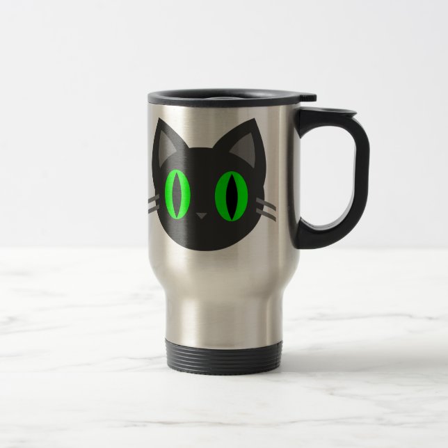 Caneca Térmica Gatinho Kawaii de Halloween (Direita)