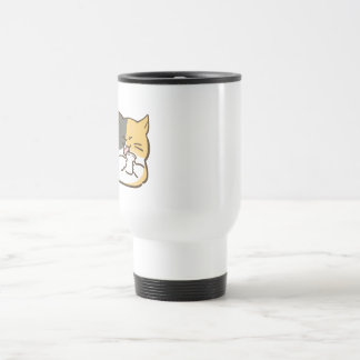 Caneca Térmica Gato Calico Gordinho - Adesivo Kawaii