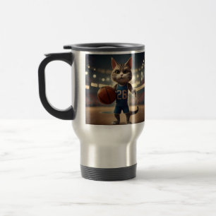 Caneca Térmica Gato de basquete,