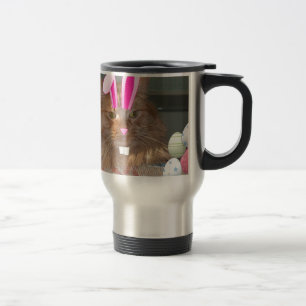 Caneca Térmica Gato de Gatinho Páscoa Laranja