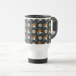 Caneca Térmica Gato de Laranja Cachorro em Cartoon