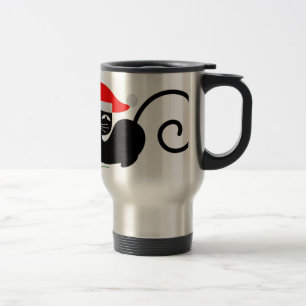 Caneca Térmica gato de papais noeis do xmas
