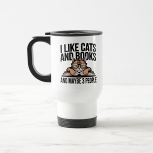 Caneca Térmica Gato Engraçado Antissocial Introvertido Amante de