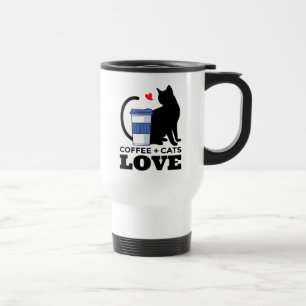 Caneca Térmica Gato Fofo Amante de Café Divertido Gatinho Catuca 