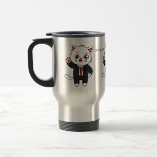 Caneca Térmica Gato gatinho bonito em desenho animado