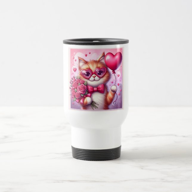 Caneca Térmica Gato/gatinho Dia de os namorados (Centro)