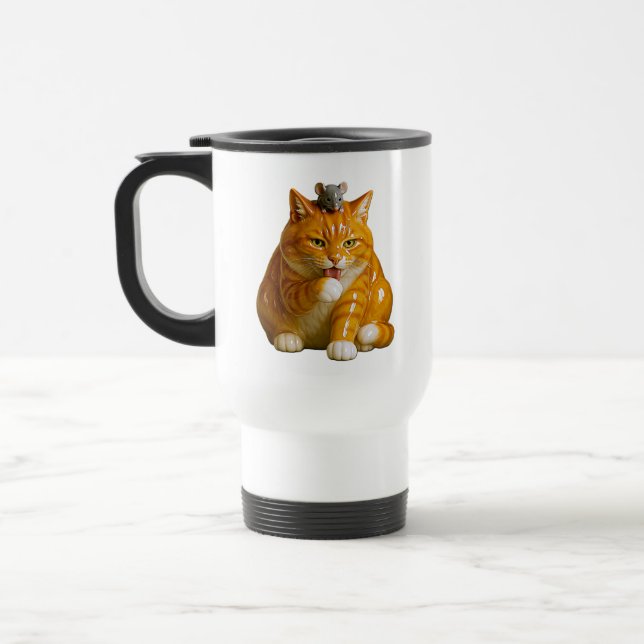 Caneca Térmica Gato Gorducho (Esquerda)