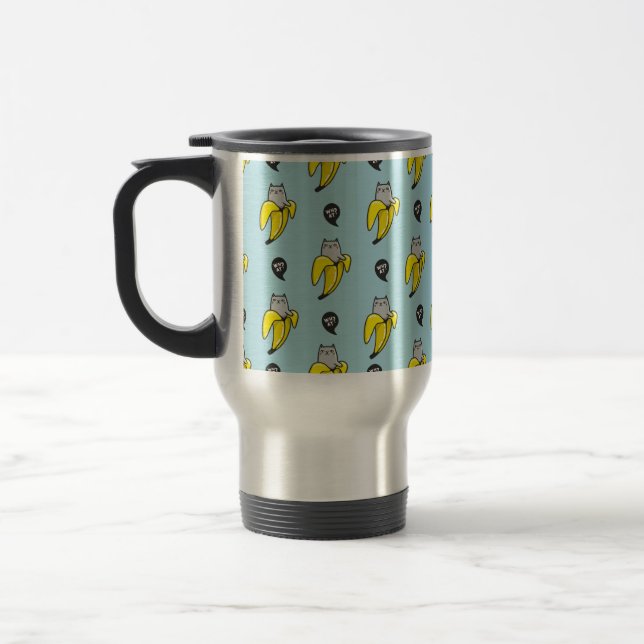 Caneca Térmica Gato na banana (Esquerda)