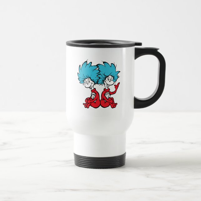 Caneca Térmica Gato no Chapéu Uma Coisa e Duas Coisas (Direita)