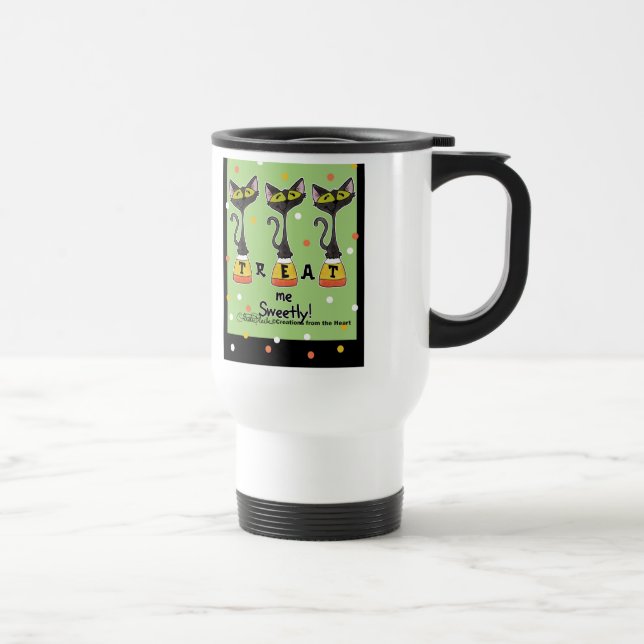 Caneca Térmica Gato no Milho Doce Trate-Me (Direita)