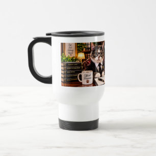 Caneca Térmica Gato Notário Público Divertido Profissional Viagem