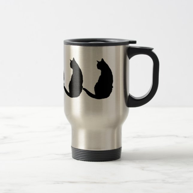 Caneca Térmica Gato preto (Direita)
