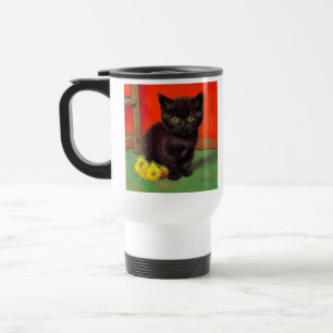 Caneca Térmica Gato Preto do Estilo Van Gogh