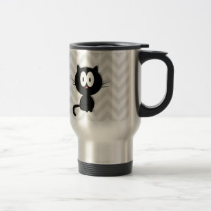 Caneca Térmica Gato Preto no Corredor da cinza
