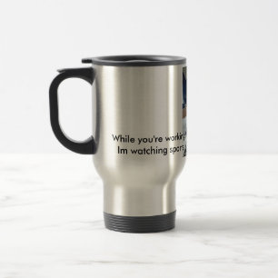 Caneca Térmica gato remoto do copo do trabalho engraçado