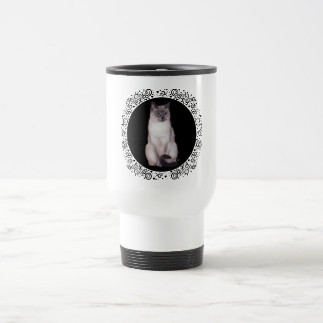Caneca Térmica Gato Siames (Centro)