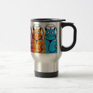 Caneca Térmica Gatos da enfermeira