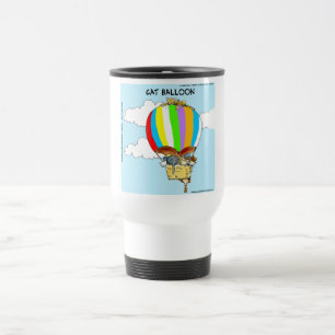 Caneca Térmica Gatos Voadores Desenho Animado Divertido